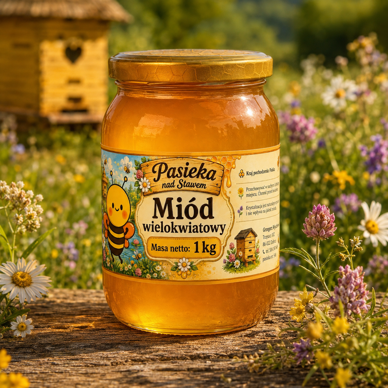 Miód wielokwiatowy z pasieki